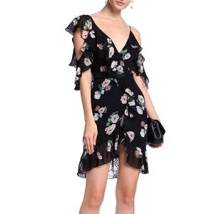Nicholas Floral Cold Shoulder Mini Dress